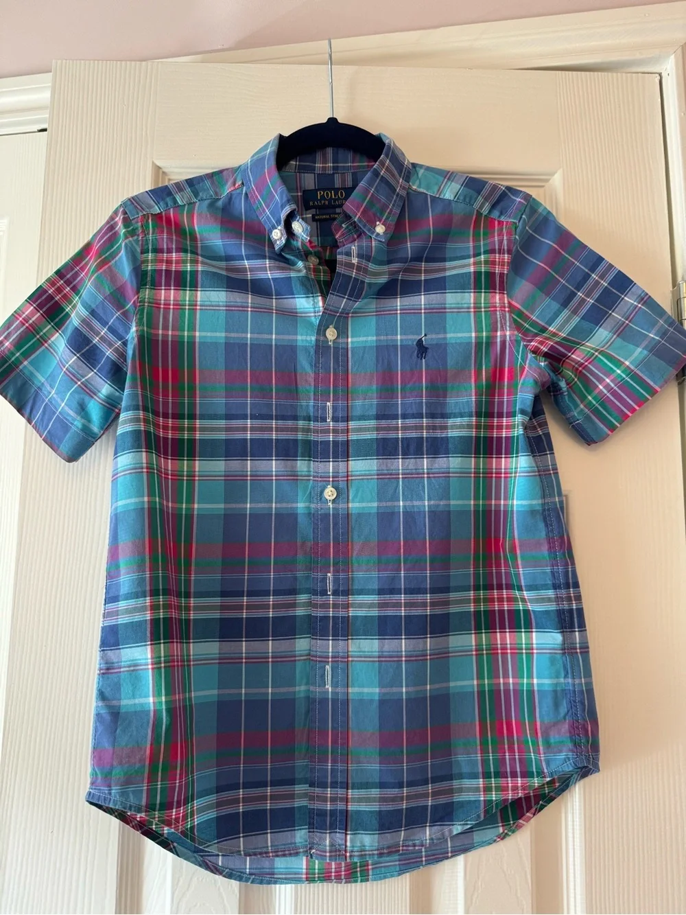 Polo Ralph Lauren Plaid Oxford Camp Shirt - Blue, Turquoise, Pink